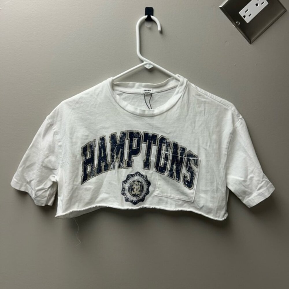 Garage Women’s White “Hamptons” Cropped T Shirt